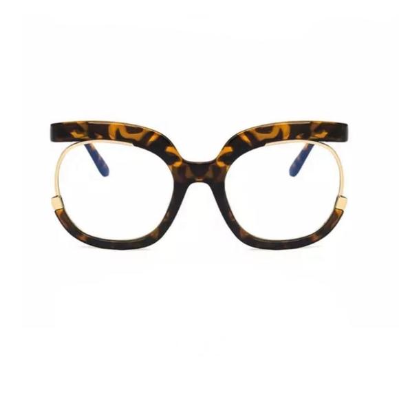 Clear Blue Ray Blocking Eyeglasses Large Glasses Frame Spectacle Frame for Women - Picture 2 of 5